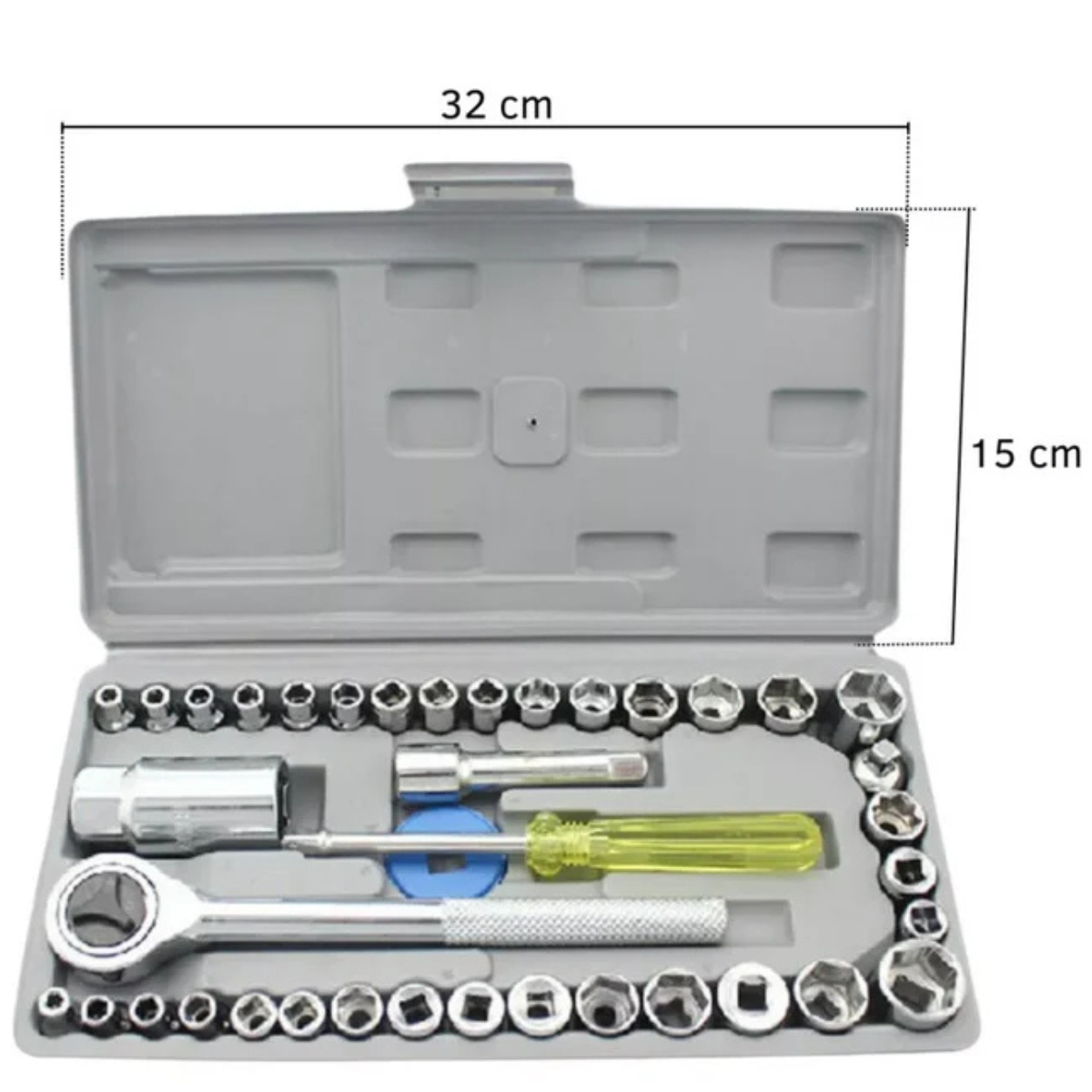 Kit Llave Inglesa con 40 Dados